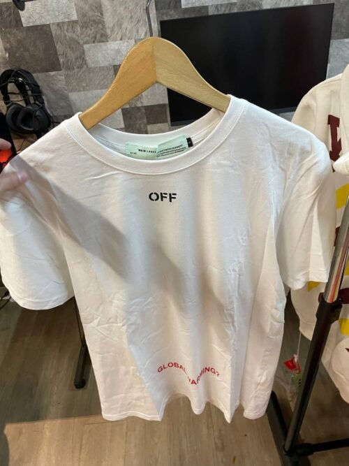 OFF WHITE 短T 小LOGO白色男款