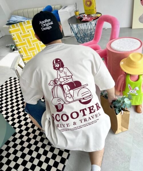 SCOOTER大標 寬版短T