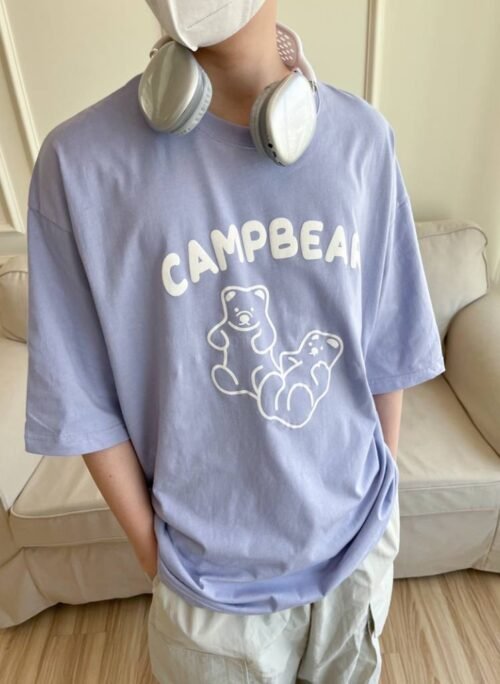 CAMPBEAR 小熊軟糖 特殊色 淡藍色 短袖 短T 短TEE